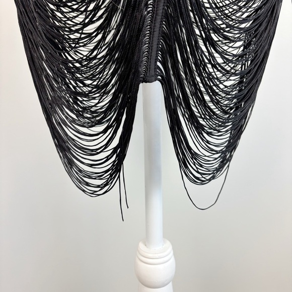 Thistle and Spire Fringe Benefts Slip in Black Size M/L - Picture 11 of 13